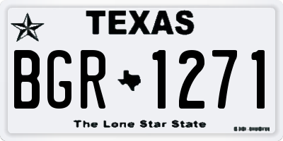 TX license plate BGR1271
