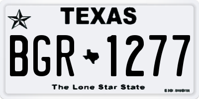 TX license plate BGR1277