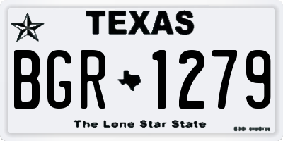 TX license plate BGR1279
