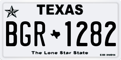 TX license plate BGR1282