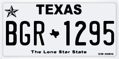 TX license plate BGR1295