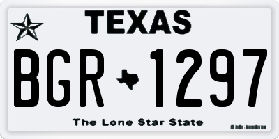 TX license plate BGR1297