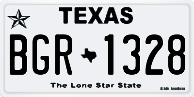 TX license plate BGR1328