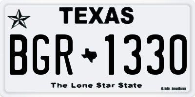 TX license plate BGR1330