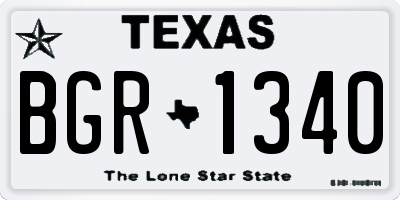 TX license plate BGR1340