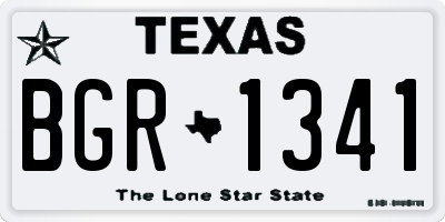 TX license plate BGR1341