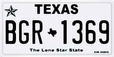 TX license plate BGR1369
