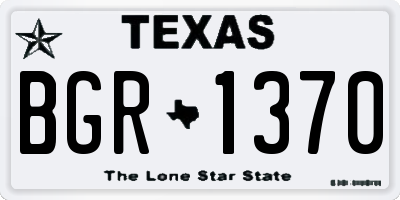 TX license plate BGR1370