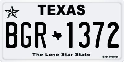 TX license plate BGR1372