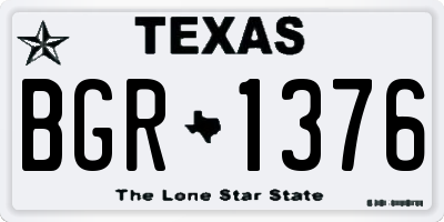 TX license plate BGR1376