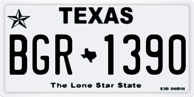 TX license plate BGR1390