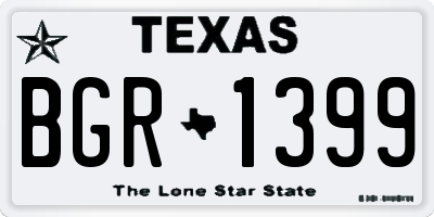 TX license plate BGR1399