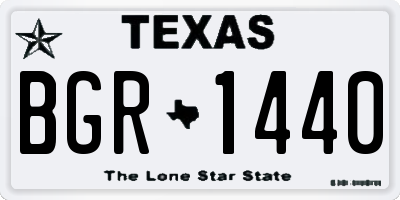 TX license plate BGR1440