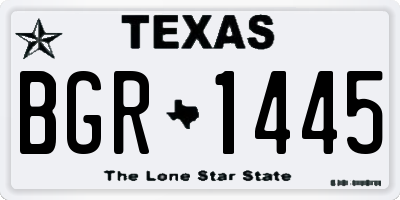 TX license plate BGR1445