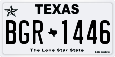 TX license plate BGR1446