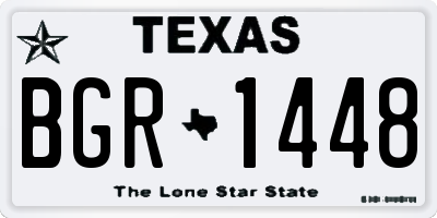 TX license plate BGR1448