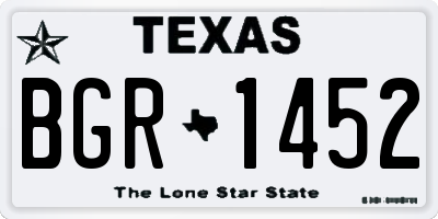 TX license plate BGR1452