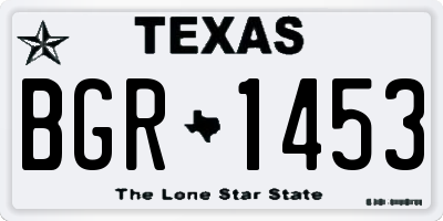 TX license plate BGR1453