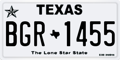 TX license plate BGR1455