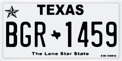 TX license plate BGR1459