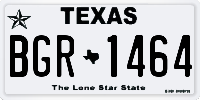 TX license plate BGR1464