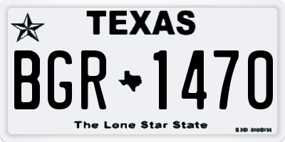 TX license plate BGR1470