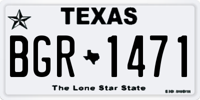 TX license plate BGR1471