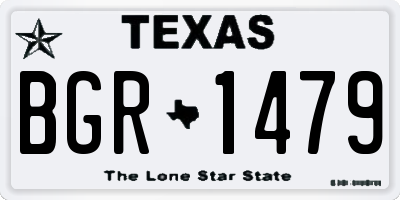 TX license plate BGR1479