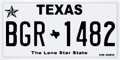 TX license plate BGR1482