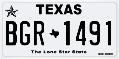 TX license plate BGR1491