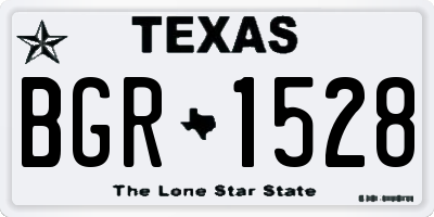 TX license plate BGR1528