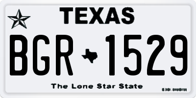 TX license plate BGR1529