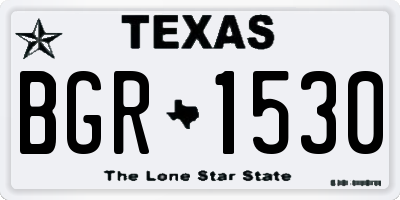 TX license plate BGR1530
