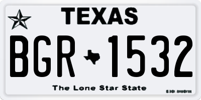 TX license plate BGR1532