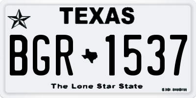 TX license plate BGR1537