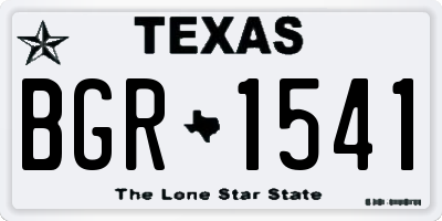 TX license plate BGR1541