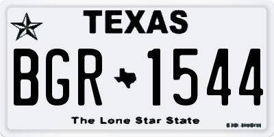 TX license plate BGR1544