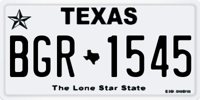 TX license plate BGR1545