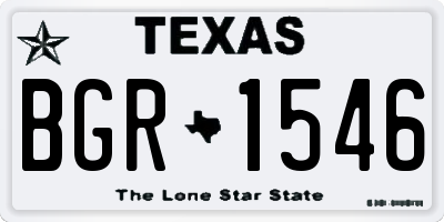 TX license plate BGR1546