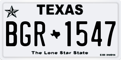 TX license plate BGR1547