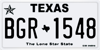 TX license plate BGR1548
