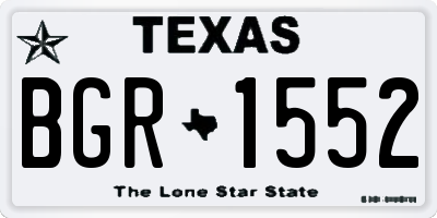 TX license plate BGR1552