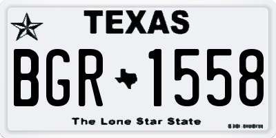 TX license plate BGR1558