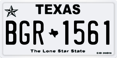 TX license plate BGR1561