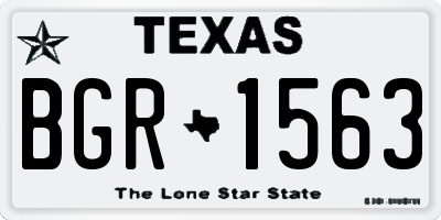 TX license plate BGR1563
