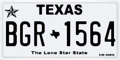 TX license plate BGR1564