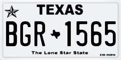TX license plate BGR1565