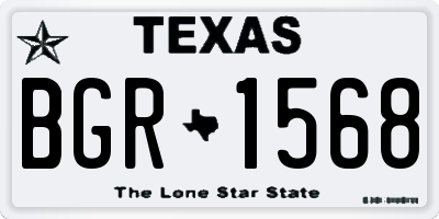 TX license plate BGR1568