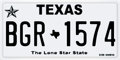 TX license plate BGR1574