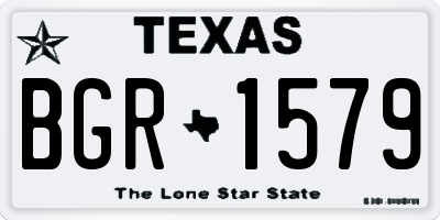 TX license plate BGR1579